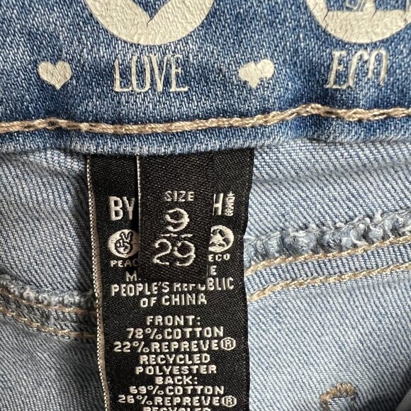 Rewash Vintage Reunion Distressed Denim Mini Skirt - Size 9/29 - Picture 4 of 6